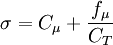 
\sigma = C_\mu + \frac{f_\mu}{C_T}
