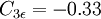 C_{3 \epsilon} = -0.33