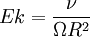 
Ek = \frac{\nu}{\Omega R^2}
