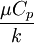 \frac{\mu C_p}{k}